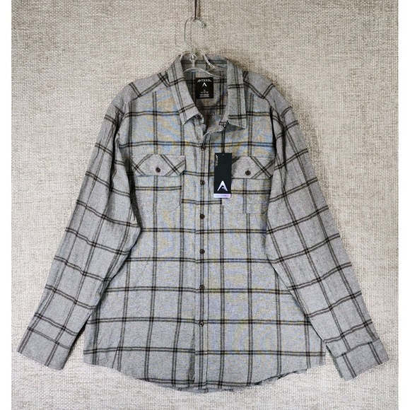 Antigua Other - Antigua Regal Plaid Flannel Shirt Mens XL Brown White Long Sleeve Button NWT